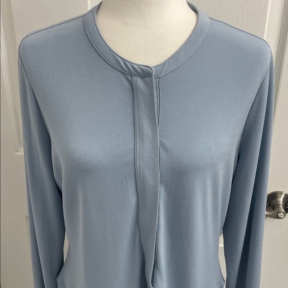 LAUREN Ralph Lauren Women's Light Blue Tunic Blouse Sz L - Picture 2 of 11